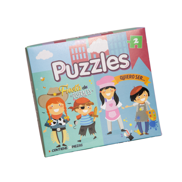 Puzzles "Oficios, Profesiones y Disfraces" 2 Piezas